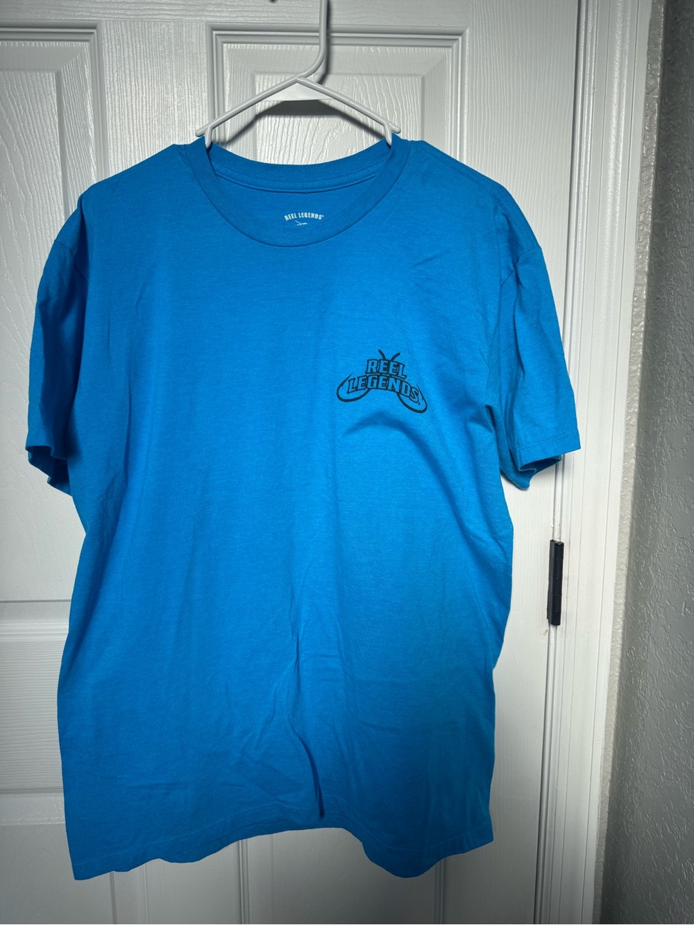 Reel Legends Bright Aqua Blue Short-Sleeve Crewneck Tee